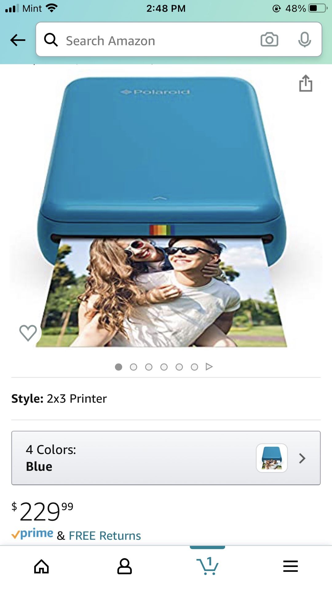 Great Gift 🎁 Polaroid Zip Photoprinter 📸 Free 30 Sheets😍Wirless Connection To Any Device! Like New Condition!