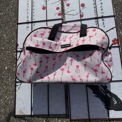 Betsey Johnson Flamingo Rolling Duffel Bag
