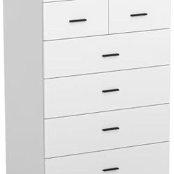 Dresser, 6 Cabinets, White