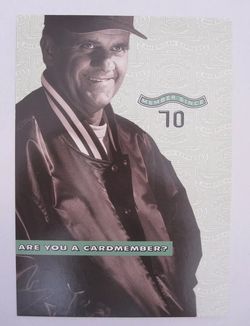 Joe Torre / New York Yankees manager/player post card. World Series Champions