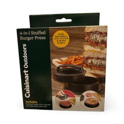 Cuisinart 3-in-1 Stuffed Burger Press Gourmet Grill Tool !