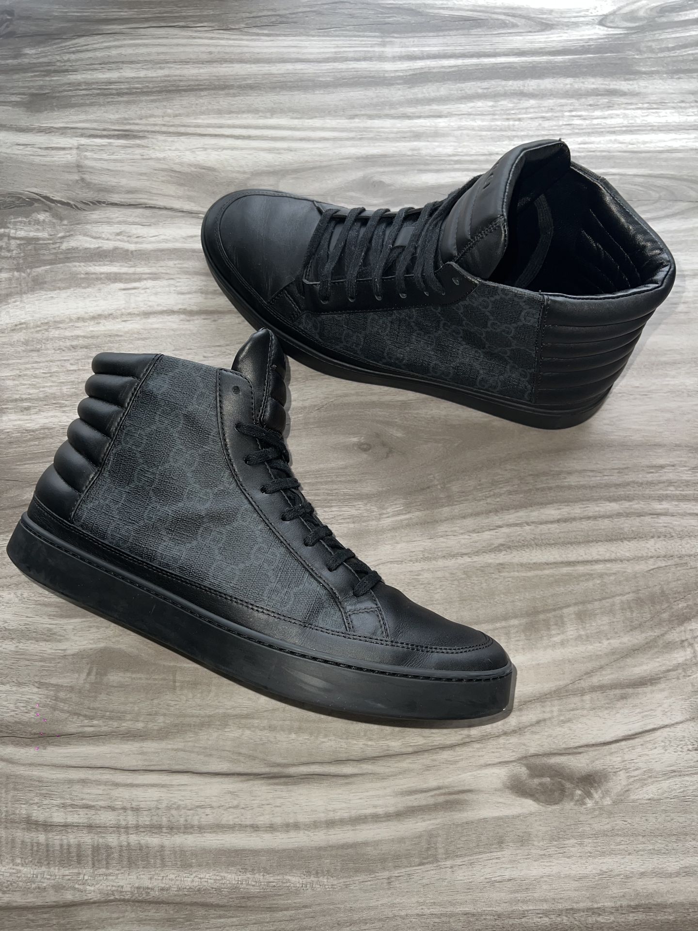 $990 Gucci GG Supreme High Black Size 9.5 Men’s (Gucci 8.5)