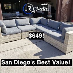 New Outdoor Patio Wicker Furniture Sectional Modular Set 