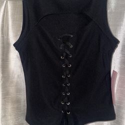 Plus Size Black Corset Style Top 