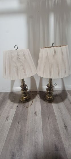 BRASS LAMP PAIR