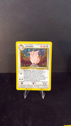Pokemon TCG Clefable 01/64 Jungle Holo Rare Stage 1 70 HP English 1999