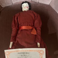 14” Vintage Collectors’ Doll by Bradley w/Certificate of Authenticity Early Antique German China Head Doll 16 Inch All Original