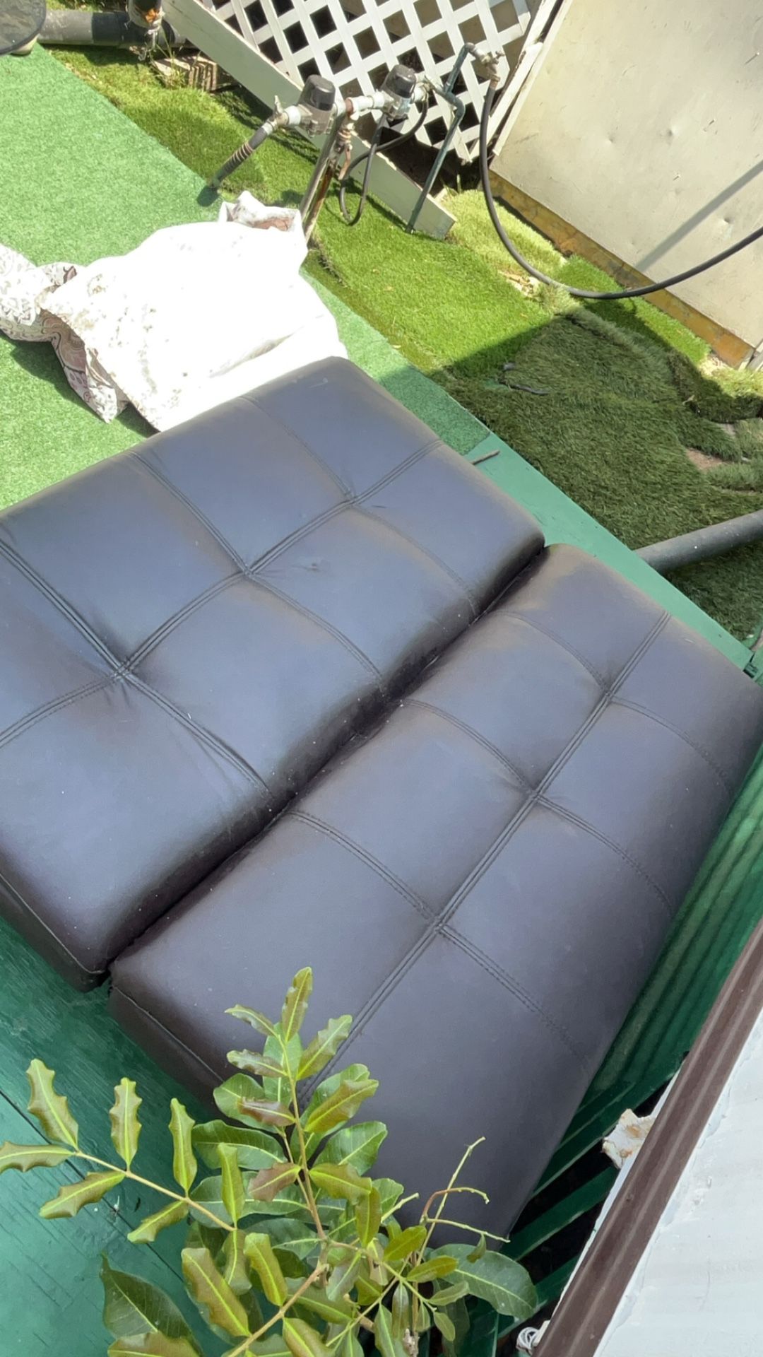 Dark Brown Fold-Out Couch