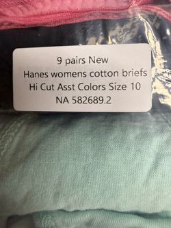 Hanes  women’s hi-cut underwear briefs size 10