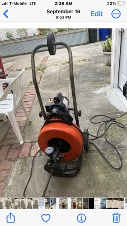 General T3 Power Sewer Snake With 50 Foot 1/2” Cable