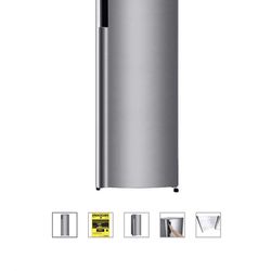 LG 6.0 cu. ft. Single Door Refrigerator with Inverter Compressor and Pocket Handle in Platinum Silver 