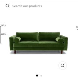 Green Velvet Sofa