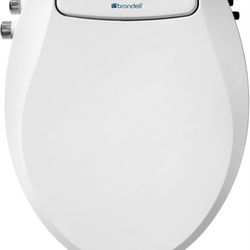 Brondell Swash Bidet Toilet Seat Non-Electric Dual Temperature Fits Round Toilets White Dual Nozzle System with Easy Installation S102 Round