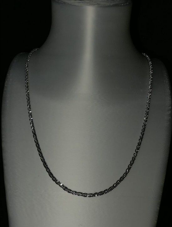 Sparkling 2mm Diamond-Cut Rope Chain (18 in.) | Rhodium Finish Silver