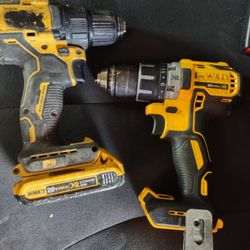 2 DeWalt XR Drills Both Work No Issues With One 20v Battery 