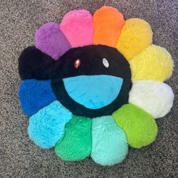 Rainbow Flower Takashi Murakami Plush Pillow