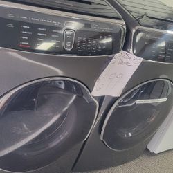 SET SAMSUNG WASHER AND DRYER ELECTRIC WORK GREAT INCLUDING WARRANTY SMALL FEE DELIVERY 