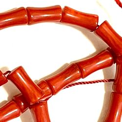 16” Of 8mm Coral Pinch Beads