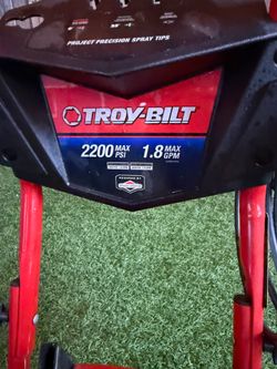 Troy-bilt 2200 psi pressure washer nothing wrong
