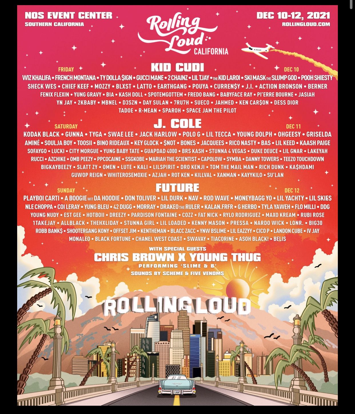 3 day rolling loud San bernardino NOS event center