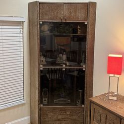 German Handcrafted Music & Video Armoire - Limed Oak - 2 Of 5 Set