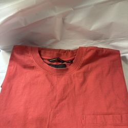 Men’s Greg Norman Shark Pocket short sleeve T shirt PINK SALMON Size XL