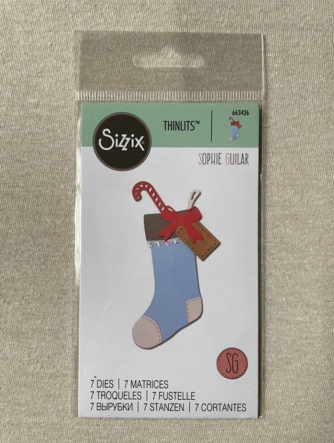 Sizzix 663426 Christmas Stockings Thinlits Die Set