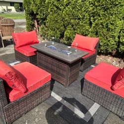 Outdoor Furniture With Fire Pit Included Firm On Price
