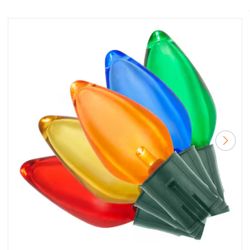 100 Count Multi-Colored Steady Lit Super-Bright C9 LED Lights