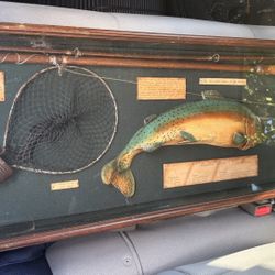 Vintage “The Beautiful Game of Fly Fishing” Shadow Box – Collectible Fishing Decor