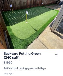 $1950 Putting Green (220sqft)
