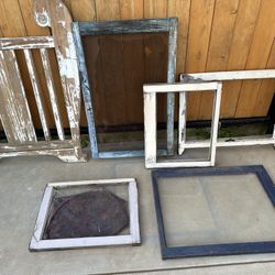 Antique Windows, Crib And Screen Diy 