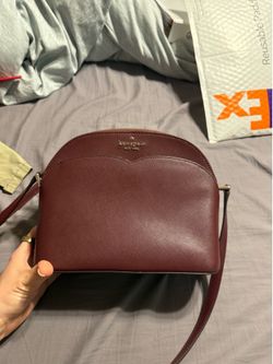 Kate Spade Maple Court Crossbody – Burgundy Saffiano Leather – Excellent Condition