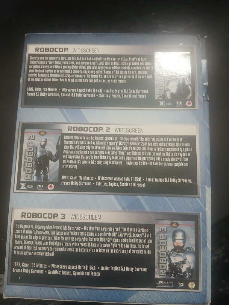 Hello Everyone I'm Selling My Robo Cop Movies