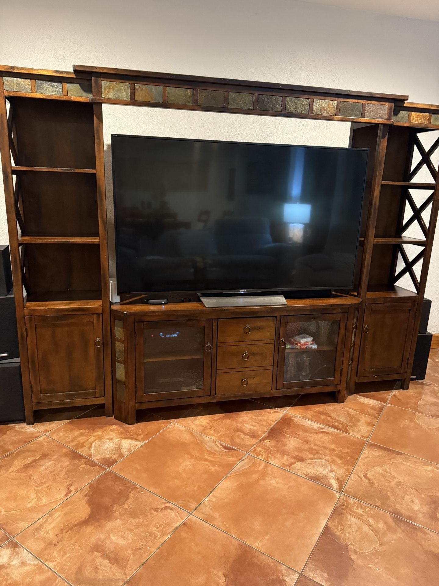 Media Console With Two Towers, Coffee Table, Sofa Table, End Tables