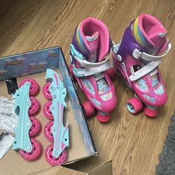Girls skating boards 