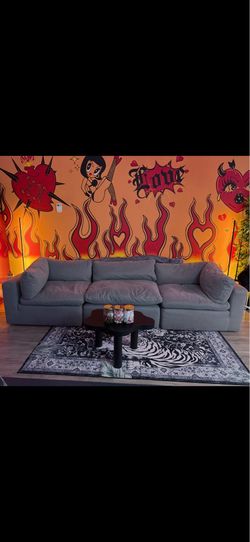 Grant Cloud Couch Grey City Furniture