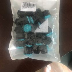 Lug Nut Covers Hub Bolt Protector Crystal Bling Car SUV 17mm LAKE BLUE 