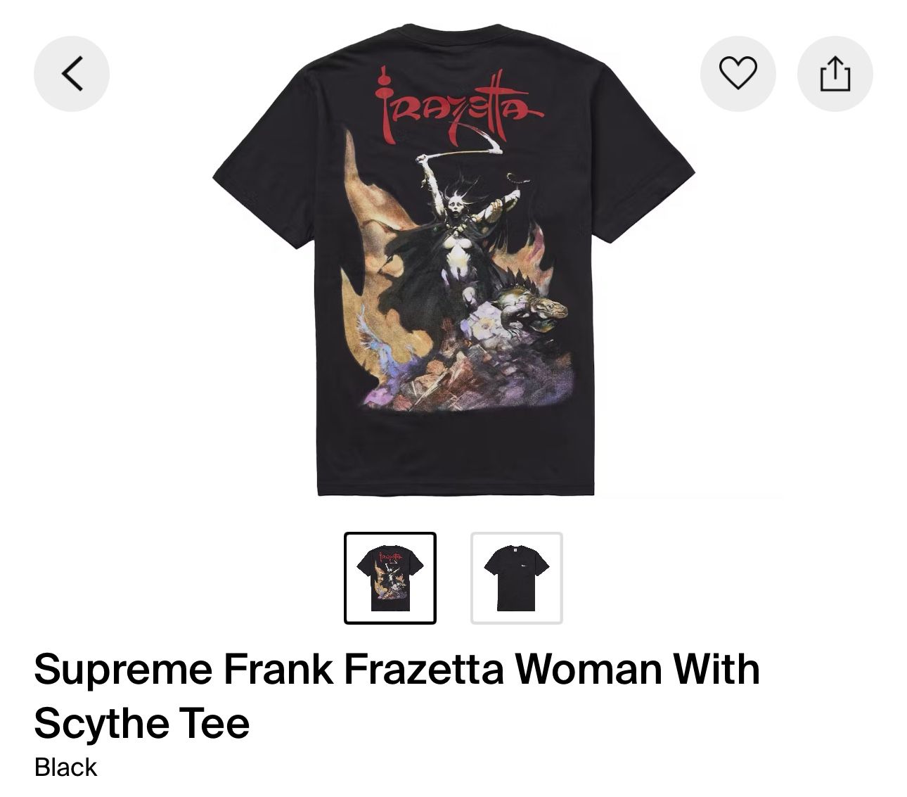 Supreme Frank Frazetta T-shirt