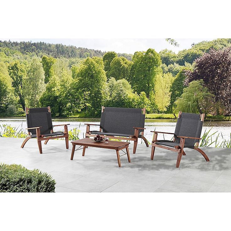 Destin 4-Piece Outdoor Set With Bench In Brown - Decorate your patio or outdoor spaces with the transitional design of the Destin 4-Piece Outdoor Set.