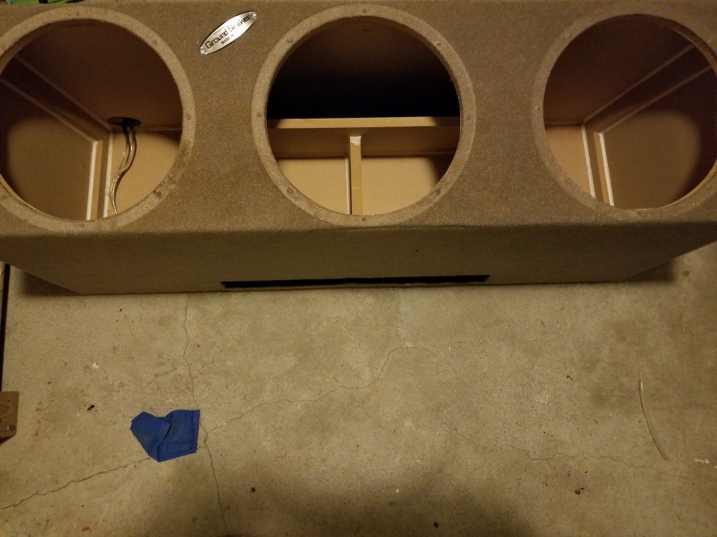 Ported custom ground shaker 3 12s subwoofer box 1of a kind will fit behind 3rd of tahoe expedition armada suburban