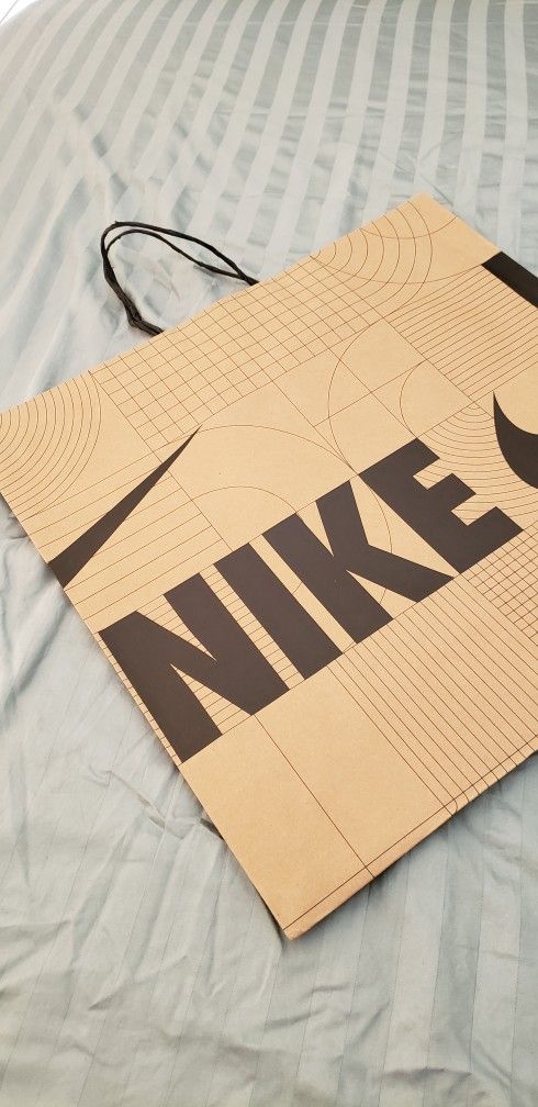 Nike Shoes Gift Bag Large Size Empty Paper Shopping Bag 17.5 X 17x 6 1 4 Big Enough For 2 3 Shoes Boxes Or Large Jacket. More Bags Available.