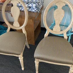 Two Matching Round Back Chairs 