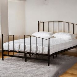 New Queen Size Sturdy Metal Low Platform Bed