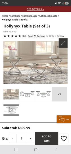 Glass coffee table set