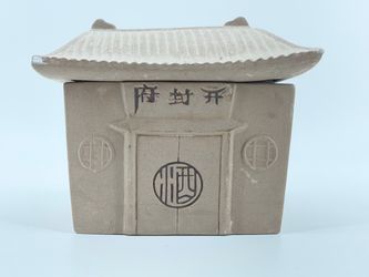 Chinese Architectural-Style Ceramic Granary Jar