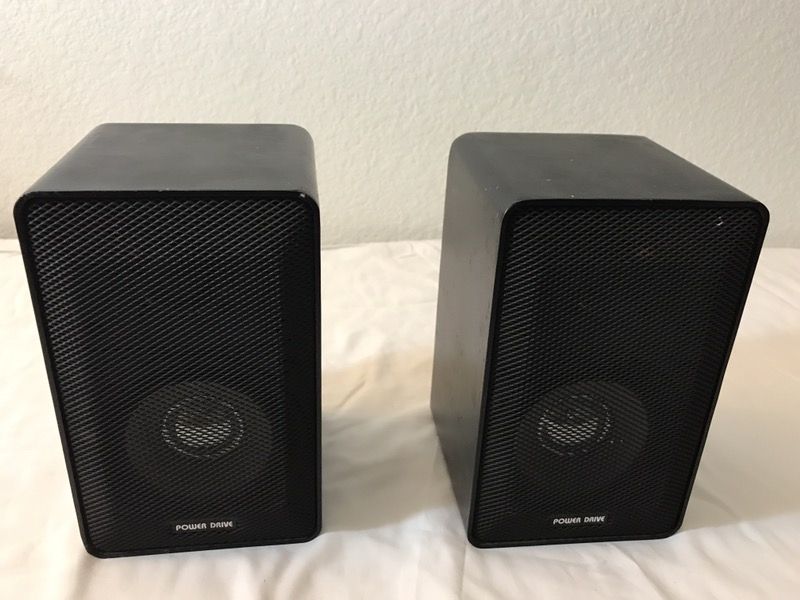 Recoton Power Drive Speakers SM-200 Black Metal Speaker Made in Japan