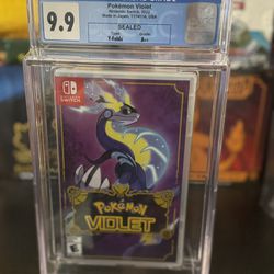 NEW ENCASED 2022 SWITCH Pokemon Violet Game CGC Graded 9.9 Y-Fold A++ SEALED