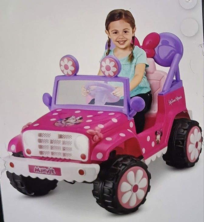 Disney Minnie Mouse 6V Ride-On Jeep β Battery Powered Car ππ