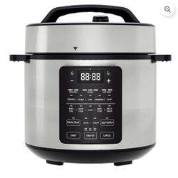 $50 6 Quart 7-in-1 Electric Pressure Cooker with Multi-Function Features and Stainless Steel Pot